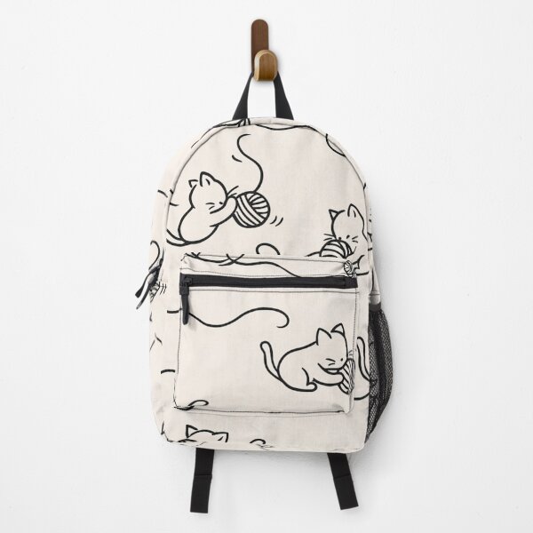 Item preview, Minimalist Kitten with Yarn Seamless Pattern – Monoline Cat Design designed and sold by DrizzyV.