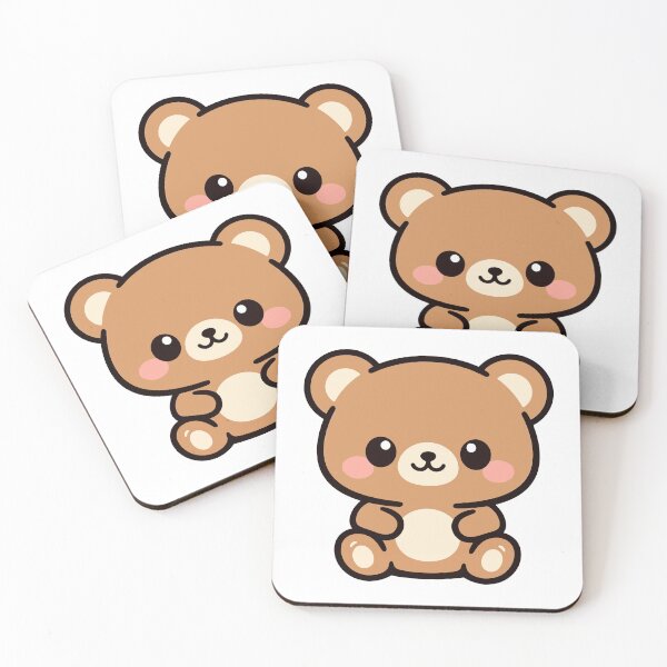 Item preview, Adorable Chubby Kawaii Brown Teddy Bear designed and sold by minscw.