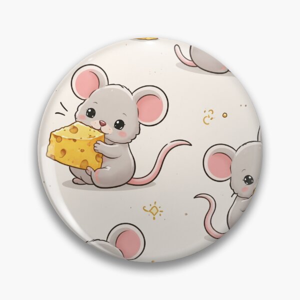 Item preview, Cute Mouse with Cheese Seamless Pattern – Playful Animal Illustration designed and sold by DrizzyV.