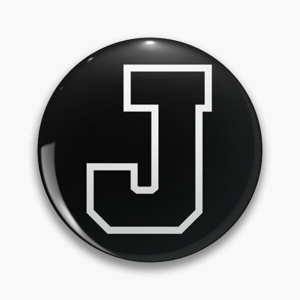 Item preview, Bold Geometric Letter J Monogram Black Circular Art designed and sold by stickerorange.