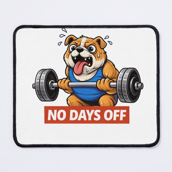 Item preview, No Days Off Gym Bulldog designed and sold by the-dovlat.
