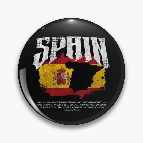 Item preview, Spain Flag Map designed and sold by Ruinn Store.