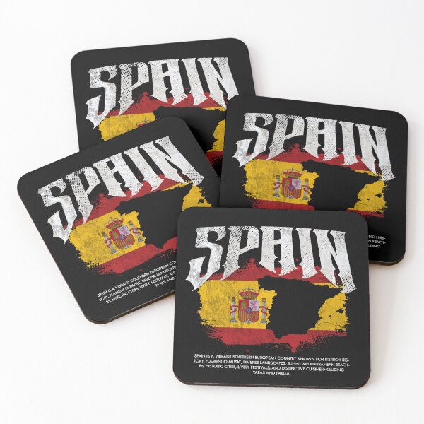 Item preview, Spain Flag Map designed and sold by Ruinn Store.