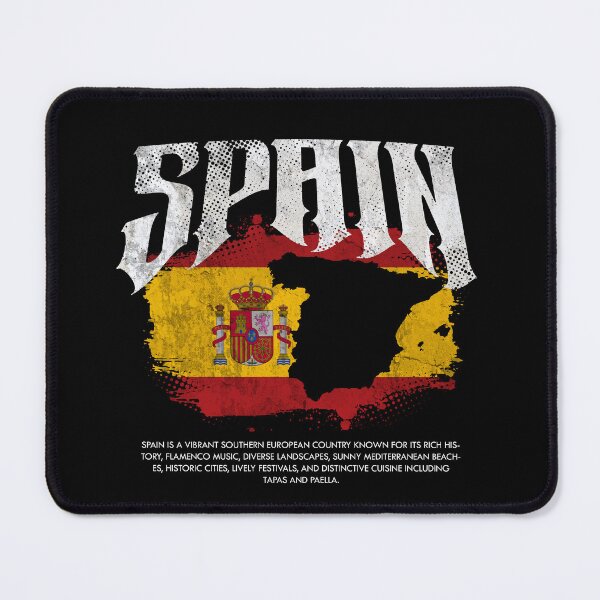 Item preview, Spain Flag Map designed and sold by Ruinn Store.