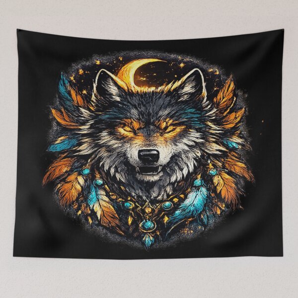 Item preview, Mystic Moon Wolf Spirit designed and sold by myforestfog.