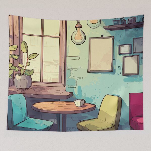 Item preview, The Writer’s Nook Cozy Cafe Light Academia designed and sold by bapupa.