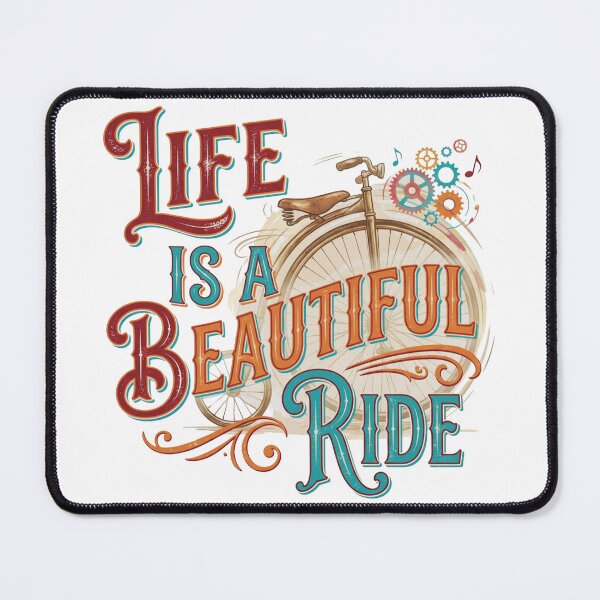 Item preview, Retro Penny-Farthing Bicycle T-Shirt: Life is Ride Graphic Tee designed and sold by PINEZKA_DESIGN.