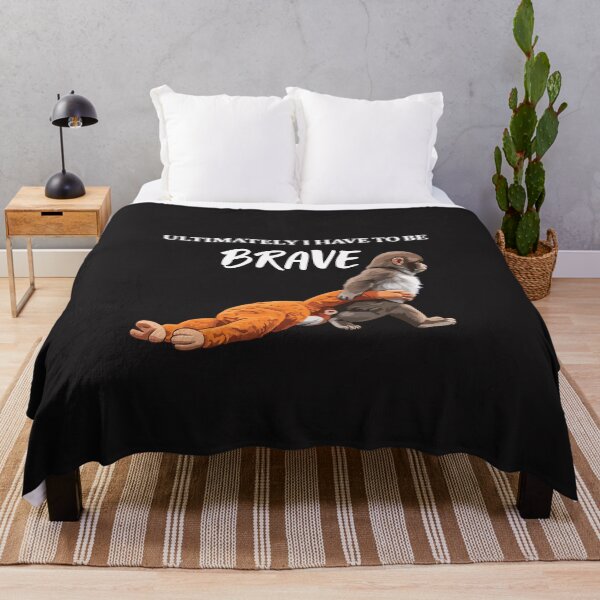 Item preview, Ultimately I Have to Be Brave – Funny Monkey Motivation Graphic designed and sold by kiralynstration.