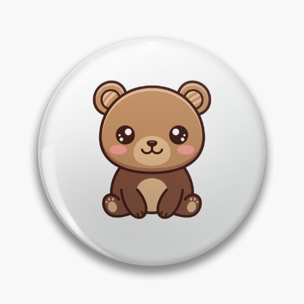 Item preview, Chibi Brown Forest Bear Sitting Pretty designed and sold by minscw.
