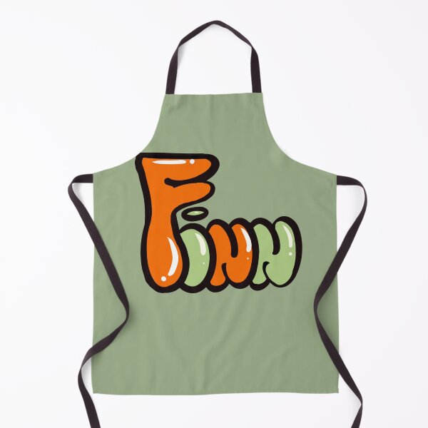 Item preview, Finn name in orange and sage green Top 10 best personalized gifts for boys and men named Finn designed and sold by Artonmytee.