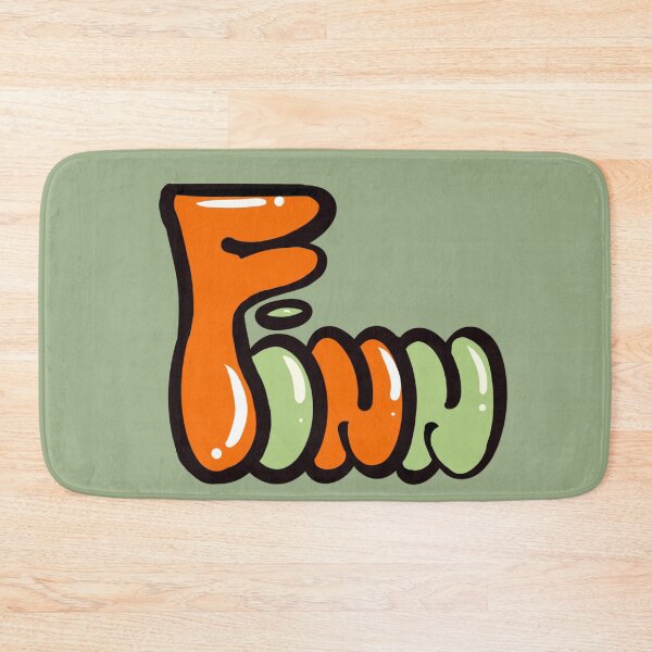 Item preview, Finn name in orange and sage green Top 10 best personalized gifts for boys and men named Finn designed and sold by Artonmytee.