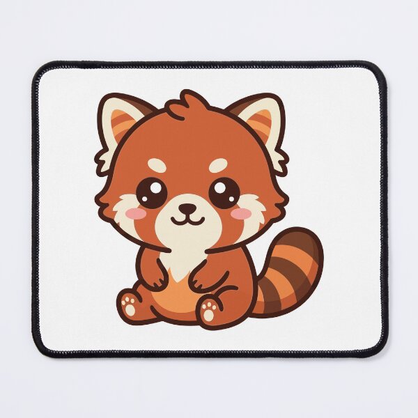 Item preview, Playful Kawaii Red Panda with Striped Tail designed and sold by minscw.