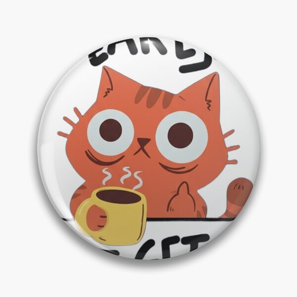 Item preview, I Get Up Early Or Friendly - Funny Grumpy Morning Cat & Coffee Quote designed and sold by JossDesign15.