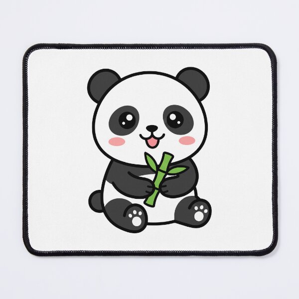 Item preview, Kawaii Baby Panda Eating Bamboo - Cute Animal Illustration designed and sold by minscw.