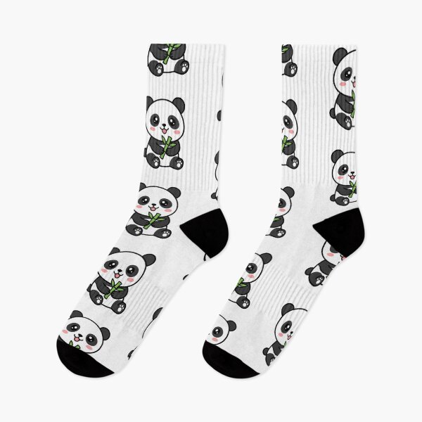 Artikelvorschau, Kawaii-Baby-Panda isst Bambus – Niedliche Tierillustration entworfen und verkauft von minscw.