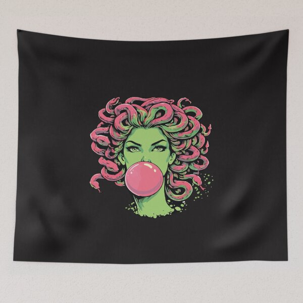 Item preview, Medusa Bubblegum – Greek Myth Snake Hair Goddess Art designed and sold by kiralynstration.