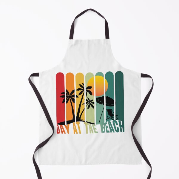 Item preview, Day at the Beach Retro Sunset Vertical Stripe Summer Art designed and sold by PixelWaveBD.