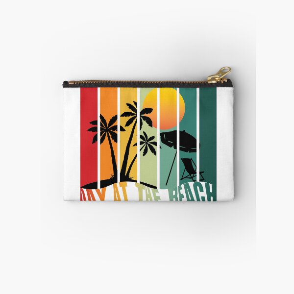 Item preview, Day at the Beach Retro Sunset Vertical Stripe Summer Art designed and sold by PixelWaveBD.