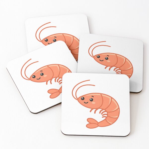 Item preview, Happy Little Shrimp - Cute Seafood Kawaii Art designed and sold by minscw.