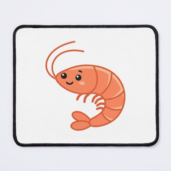 Item preview, Happy Little Shrimp - Cute Seafood Kawaii Art designed and sold by minscw.