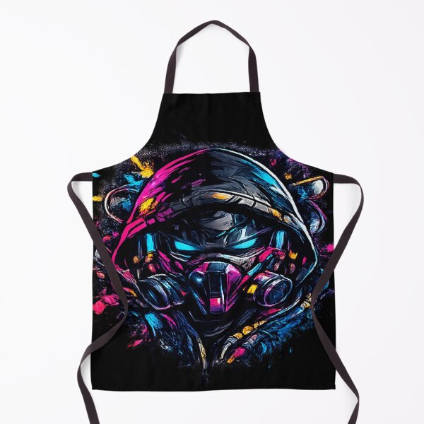 Item preview, Neon Cyberpunk Gas Mask Warrior designed and sold by myforestfog.