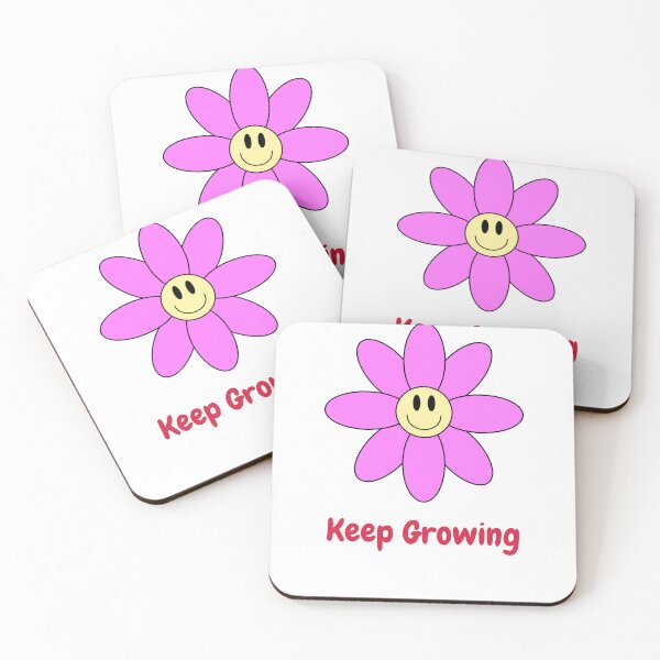 Item preview, Retro Smiley Face Daisy "Keep Growing" Graphic designed and sold by PACS0011.