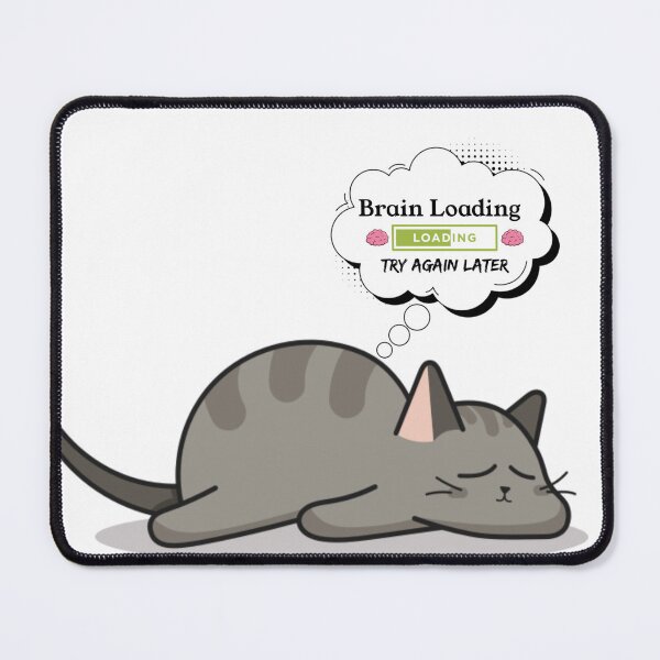 Item preview, Brain Loading Sleepy Cat Sticker – Funny Low Energy Mood Design designed and sold by Harsha Pinjani.