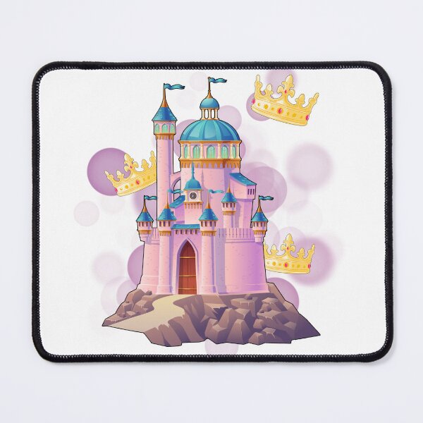 Item preview, Pink Castle with Crowns – Cute Illustration designed and sold by iamKRUK.