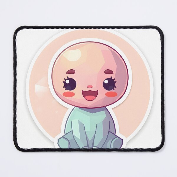 Item preview, Adorable Low Poly Creature - Pastel Sticker Art Print designed and sold by ThePixelArchive.