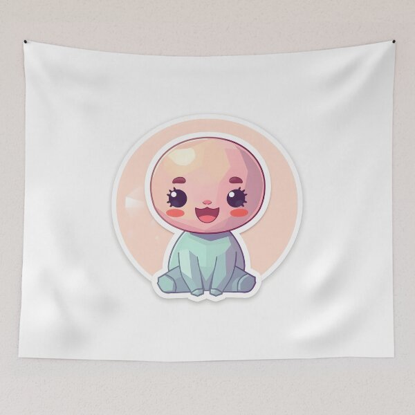 Item preview, Adorable Low Poly Creature - Pastel Sticker Art Print designed and sold by ThePixelArchive.