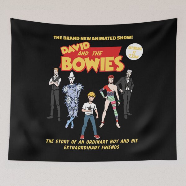 Item preview, Cartoon David And The Bowies The Story Of An Ordinary Boy And His Extraordinary Friends Classic  designed and sold by SMeem-Designs.