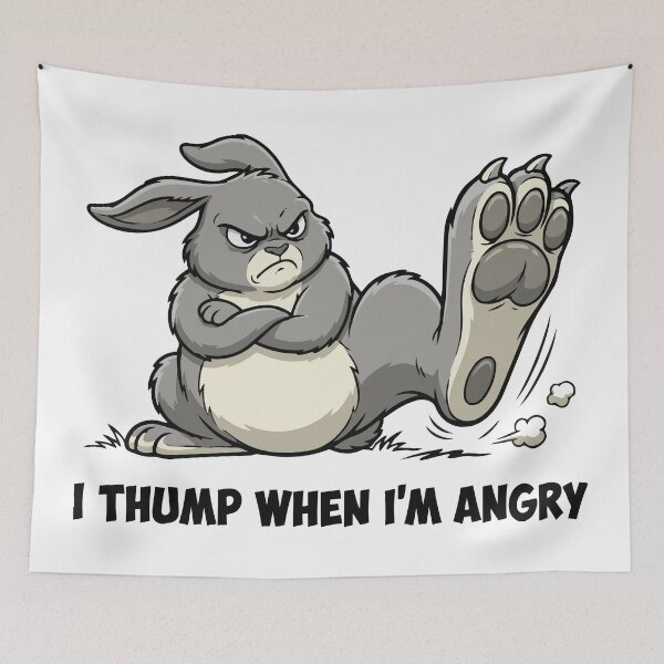 Item preview, I Thump When I Am Angry Grumpy Rabbit designed and sold by Petzzz.