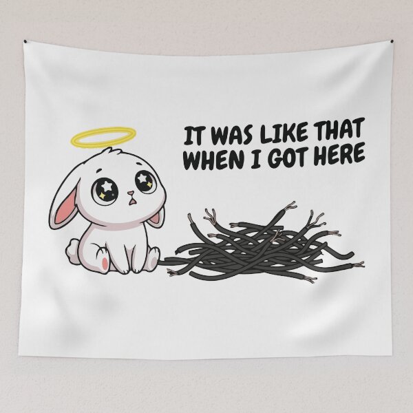 Item preview, It Was Like That When I Got Here Funny Rabbit designed and sold by Petzzz.