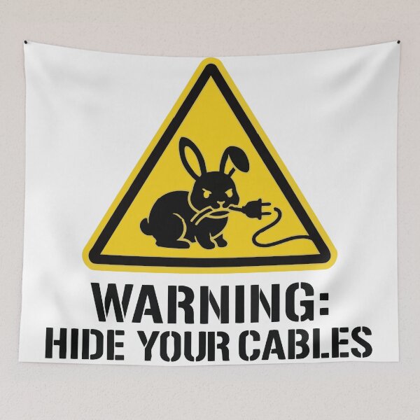 Item preview, Hide Your Cables Cute And Dangerous Rabbit designed and sold by Petzzz.