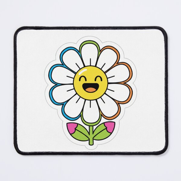 Item preview, Happy Daisy Flower with Rainbow Outline Sticker designed and sold by Zenx36.