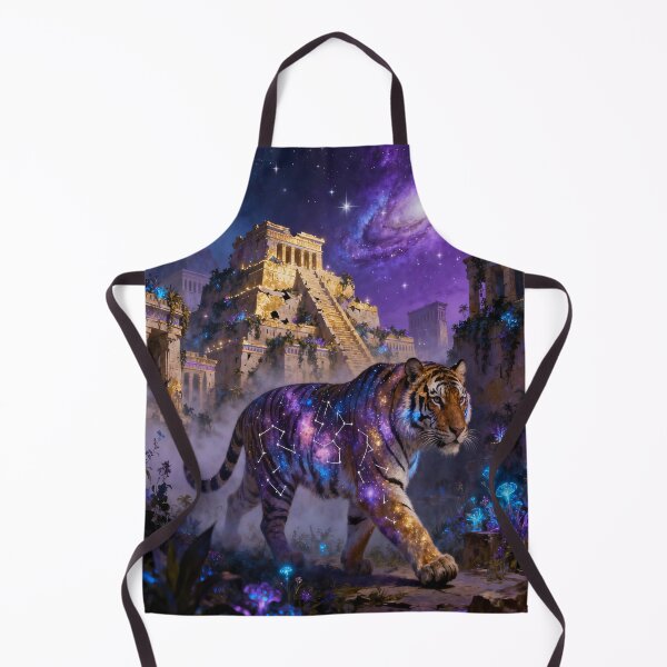 Item preview, Cosmic Tiger Spirit – Mystical Temple Walk Through Stars and Ancient Energy designed and sold by FotoworldEdel.