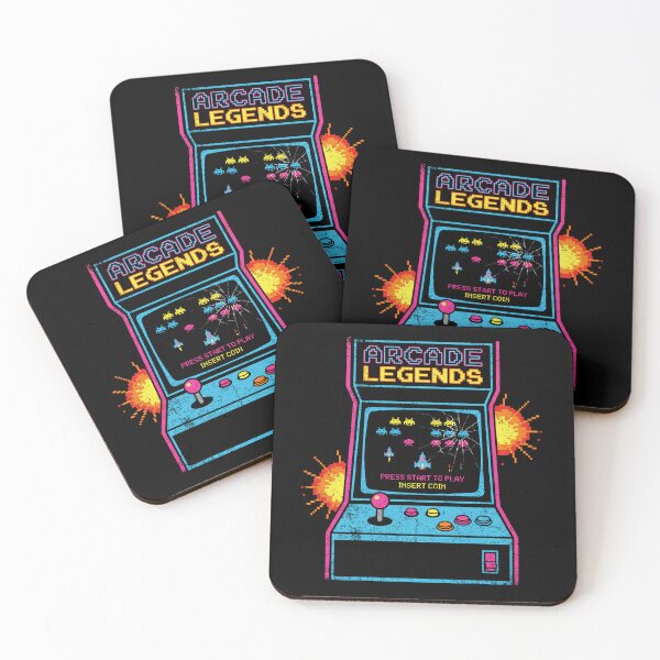 Item preview, Arcade Legends Retro Gaming Art - Vintage Space Invaders Style Arcade Cabinet designed and sold by Pattern-Parade.