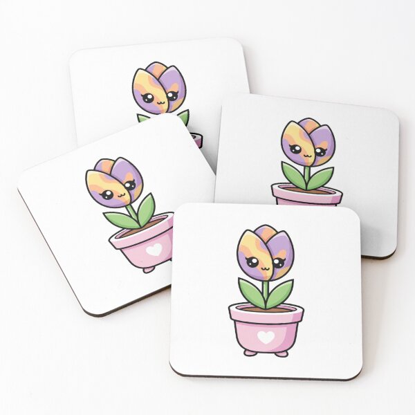 Item preview, Cute flower Tulip in Heart Pink Pot designed and sold by Zenx36.