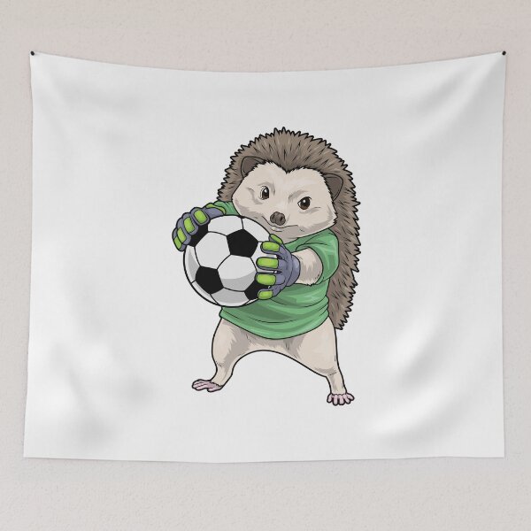 Item preview, Hedgehog Goalkeeper Soccer Sports designed and sold by Snabdesign84.