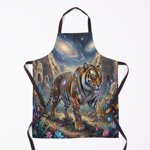 Item preview, Cosmic Tiger Spirit – Mystical Temple Walk Through Stars and Ancient Energy designed and sold by FotoworldEdel.