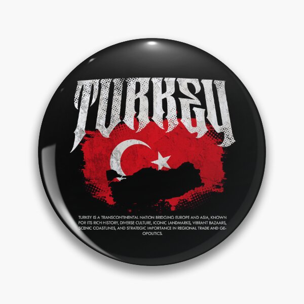 Item preview, Turkey Flag Map designed and sold by Ruinn Store.