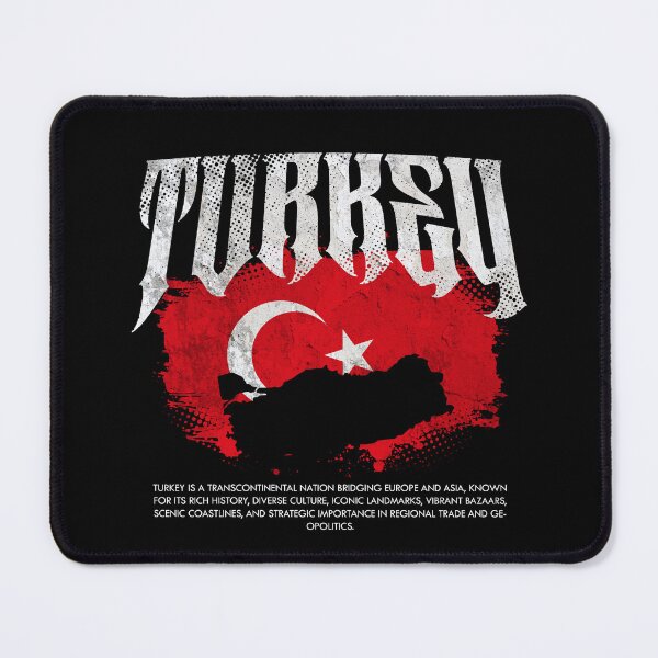 Item preview, Turkey Flag Map designed and sold by Ruinn Store.