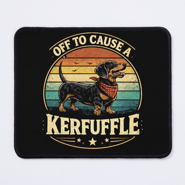 Item preview, Off To Cuse A Kerffule Dachshund designed and sold by BoogzisArtwork.
