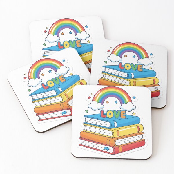 Item preview, Love Books Rainbow Stack – Colorful Reading Aesthetic Illustration designed and sold by 3free3street - Neon & Graffiti Digital Art.