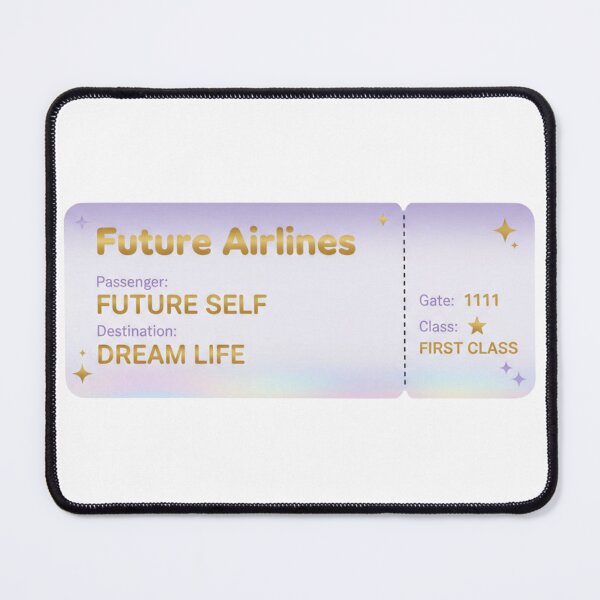 Item preview, Manifestation Ticket Boarding Pass - Lucky Girl Syndrome Y2K designed and sold by LaurannaDesign.