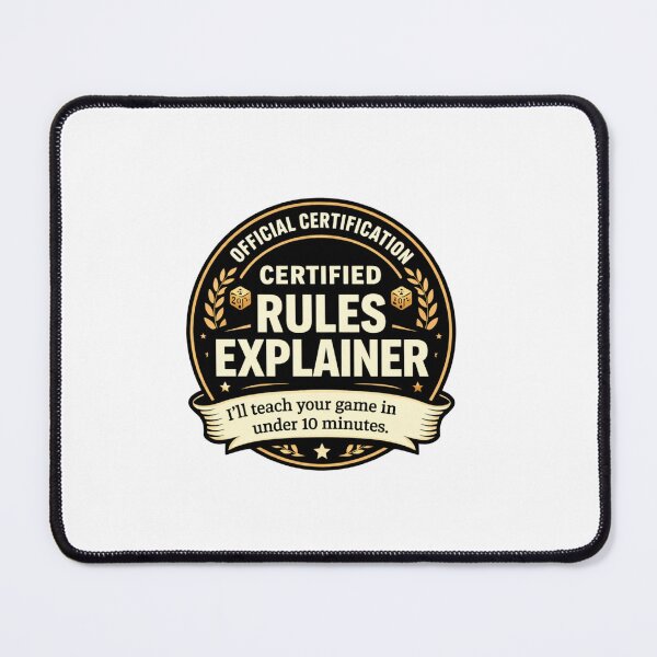 Item preview, Certified Rules Explainer - Funny Board Game Gift designed and sold by WitWorksCo.