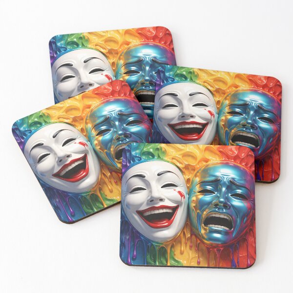 Item preview, Laugh and Scream Mask Fusion designed and sold by Kaleidoscope Print.