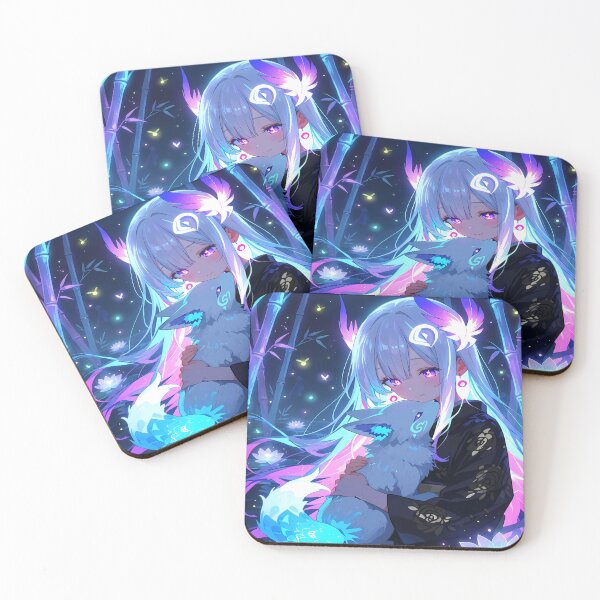 Item preview, Anime Girl with Fox in Bamboo Forest designed and sold by martinbrochard.