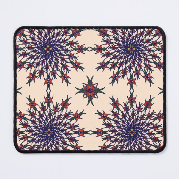 Item preview, Crimson Emerald Repeating Mandala Pattern designed and sold by OIL Pattern Design .