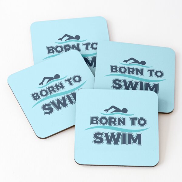 Item preview, Born to Swim - Minimalist Swimmer and Waves Graphic designed and sold by LoudVictory.